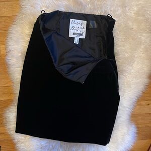 Maschino Black Velvet Skirt